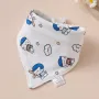 Baseball Cat Baby Triangle Cotton Bib
