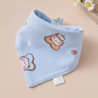 Blue Cat Baby Triangle Cotton Bib