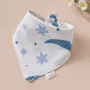 Blue Star Baby Triangle Cotton Bib