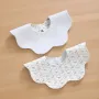 Double Layer Knitted Petal Bib — Blue Pony