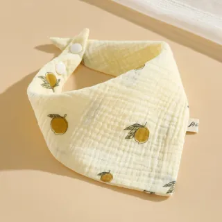 Baby Pure Cotton Gauze Bib – Lemon Design