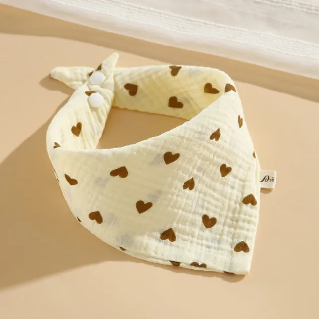 Baby Pure Cotton Gauze Bib – Love Design