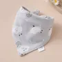 Gray Clouds Baby Triangle Cotton Bib
