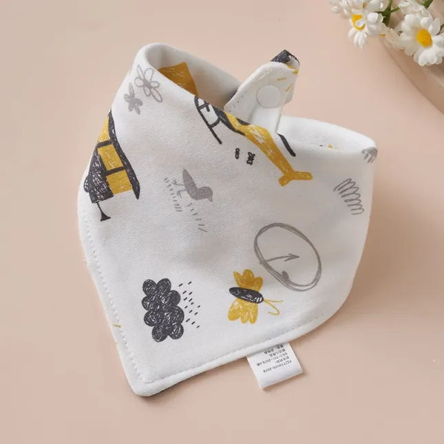 Helicopter Baby Triangle Cotton Bib