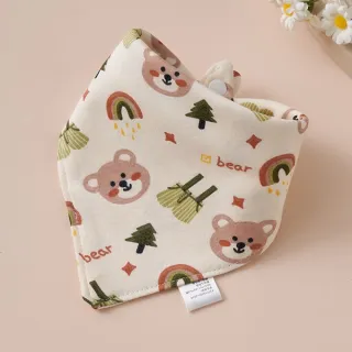 Little Bear Baby Triangle Cotton Bib