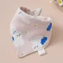 Pink Rabbit Baby Triangle Cotton Bib