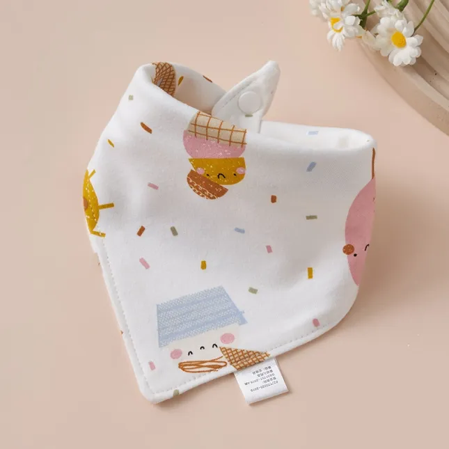 Small Cone Baby Triangle Cotton Bib