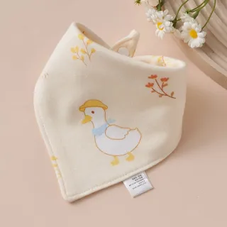 Yellow Goose Baby Triangle Cotton Bib