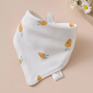 Yellow Radish Baby Triangle Cotton Bib