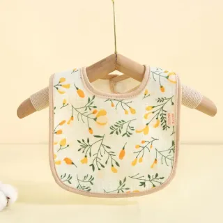 U-Shaped Waterproof Baby Bib — Yellow Flower