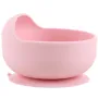 Silicone Baby Dinner Bowl + Wooden Spoon & Fork (Pink)