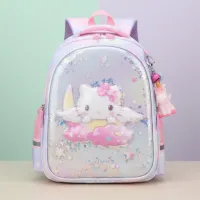 Children’s School Backpack – KT Cat Cartoon Bag for Kids (Purple)