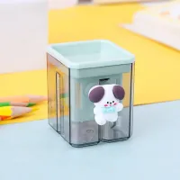 Bow Dog Cartoon Double Hole Pencil Sharpener – Portable