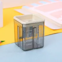 Rice Gray Cartoon Double Hole Pencil Sharpener – Portable
