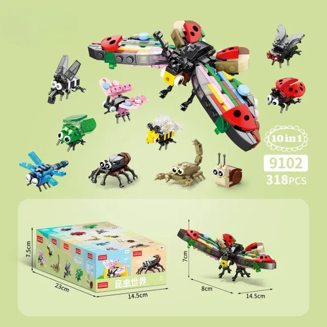 Insect World 10-in-1 Building Block Box