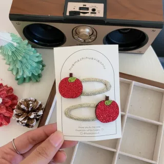 Red Apple Anti-Rust Hair Clip for Girls