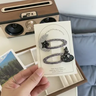 Star and Moon Anti-Rust Hair Clip for Girls