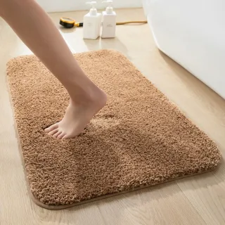 Chestnut Brown Absorbent Non-Slip Toilet Floor Mat (40×60 cm)