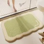 Fluffy Plush Bath Mat 40×60cm | Green Fruit Print | Soft Non-Slip Absorbent Bathroom Rug