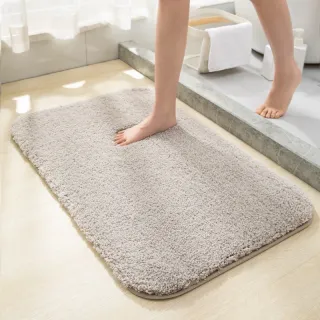 Light Gray Absorbent Non-Slip Toilet Floor Mat (40×60 cm)