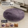 Round Fluffy Shaggy Rug — 100 cm Diameter