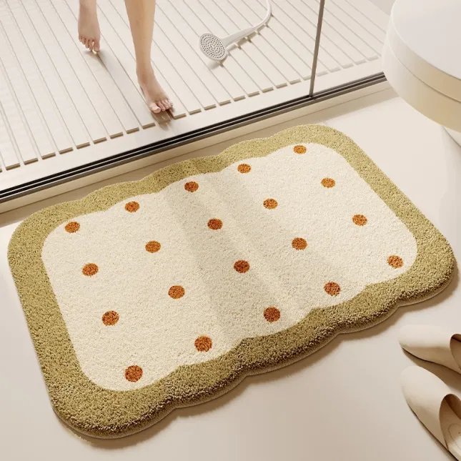The fragrance of beans Premium Thick Plush Imitation Cashmere Bathroom Floor Mat