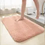 Thick Plush Shaggy Bath Mat 40×60cm | Watermelon Pink | 25mm Long Pile Non-Slip Soft Absorbent Bathroom Rug