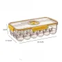 18 Grid Egg Storage Box with Lid & Date Timer – Stackable Clear PET Egg Container for Fridge