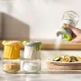 2-in-1 Quantitative Salt Shaker with Measured Dispenser — Glass Condiment Jar with Press-Button 0.5g Portion Control