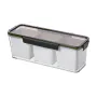 3-Compartment Ginger, Garlic & Onion Refrigerator Storage Box – Greyish Green