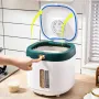 Airtight Rice Storage Container 10kg with Measuring Cup & Push Button Lid