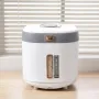 Airtight Rice Storage Container 10kg with Measuring Cup & Push Button Lid