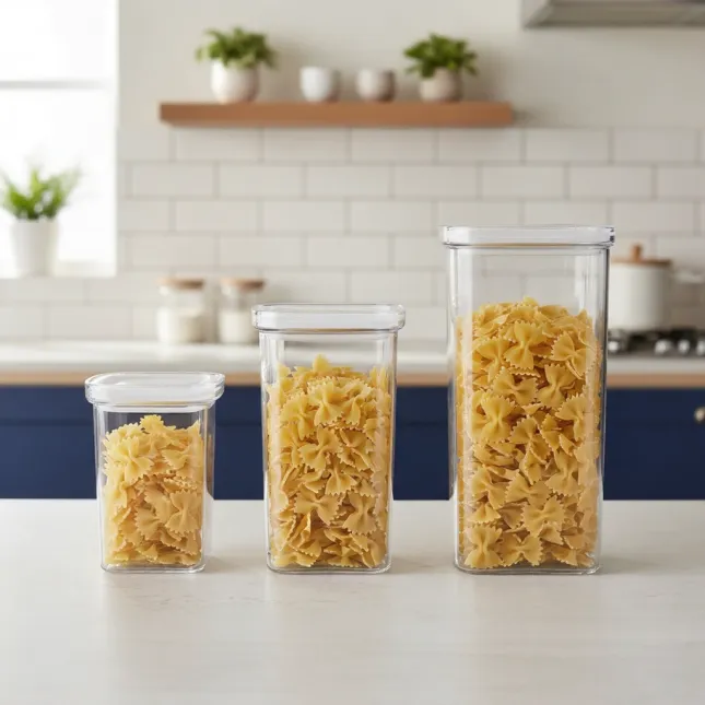 Cross Border Transparent Sealed Storage Jar - White