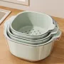 Double Layer Draining Basket for Vegetables & Fruits - Mint Green