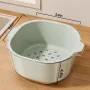 Double Layer Draining Basket for Vegetables & Fruits - Mint Green