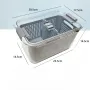 Double-Layer Vegetable & Fruit Washing Basket - Gray
