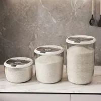 Flip-Lid Rice Barrel with Date Dial & Insect-Proof Compartment – Food Grade Grain Storage Container