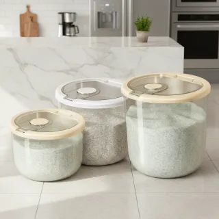 Food-Grade Airtight Transparent Rice Storage Container – Insect & Moisture Proof