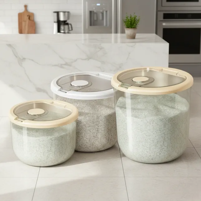 Food-Grade Airtight Transparent Rice Storage Container – Insect & Moisture Proof