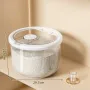Large Capacity Transparent Rice Storage Bucket with Flip Lid & Insect-Proof Box