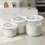 Large Capacity Transparent Rice Storage Bucket with Flip Lid & Insect-Proof Box