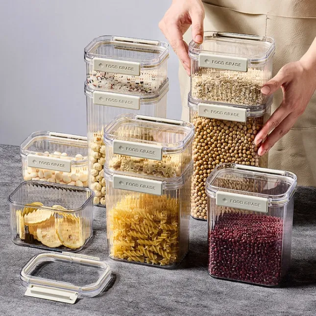 Food-Grade Airtight Transparent Storage Jar – Kitchen Dry Goods Container