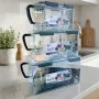Fridge Food Storage Box with Handle – 4-Side Lock Clear Stackable Container for Vegetables & Fruits