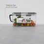 Fridge Food Storage Box with Handle – 4-Side Lock Clear Stackable Container for Vegetables & Fruits