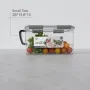 Fridge Food Storage Box with Handle – 4-Side Lock Clear Stackable Container for Vegetables & Fruits