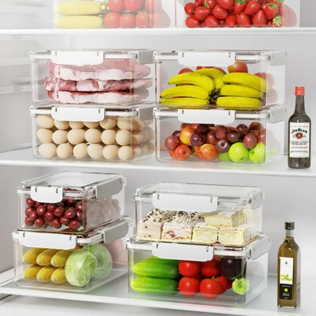 Ivory White Crisper Box — 500ml / 1000ml / 1500ml / 2500ml