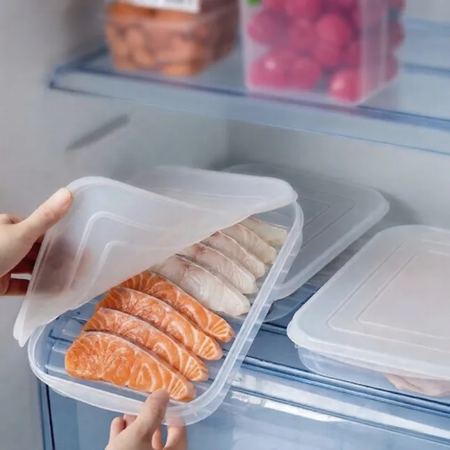 Japanese Style Fish & Seafood Fresh-Keeping Storage Box (Refrigerator Freezer Sealed Container)