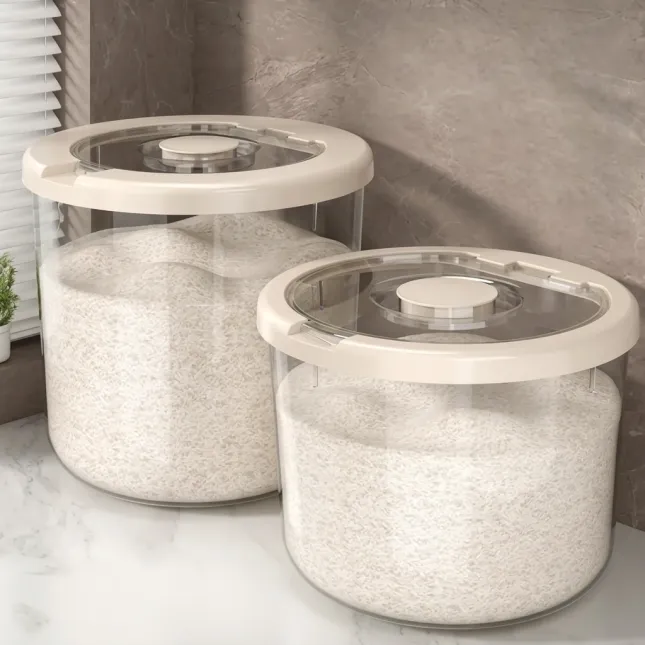 Large Capacity Flip-Top Rice Storage Container – Airtight Moisture & Insect Proof Rice Bucket with Anti-Pest Box (10kg/15kg/25kg)