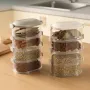 Oval 4-Layer Sealed Spice Storage Box – Stackable & Moisture-Proof