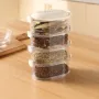 Oval 4-Layer Sealed Spice Storage Box – Stackable & Moisture-Proof